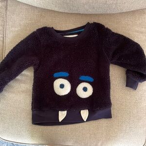 Mini Boden fuzzy monster sweatshirt